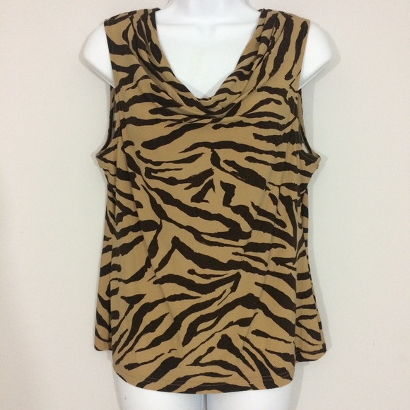 Chaps Tops - Chaps Classics Womens L Animal Print Tank Top Cami